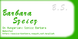 barbara szeicz business card